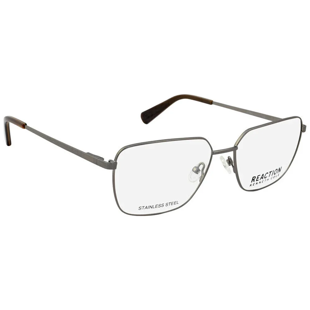 NWT Kenneth Cole Reaction KC0868 Gunmetal Rectangle 56mm Eyeglasses